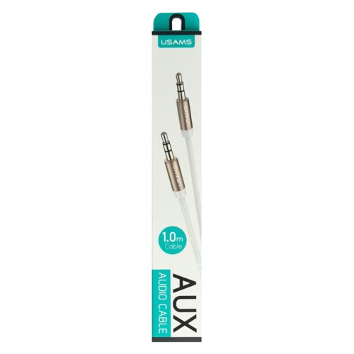 USAMS USAMS καλώδιο ήχου 3.5mm YP-01, AUX, 1m, λευκό