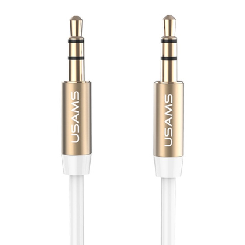 USAMS USAMS καλώδιο ήχου 3.5mm YP-01, AUX, 1m, λευκό