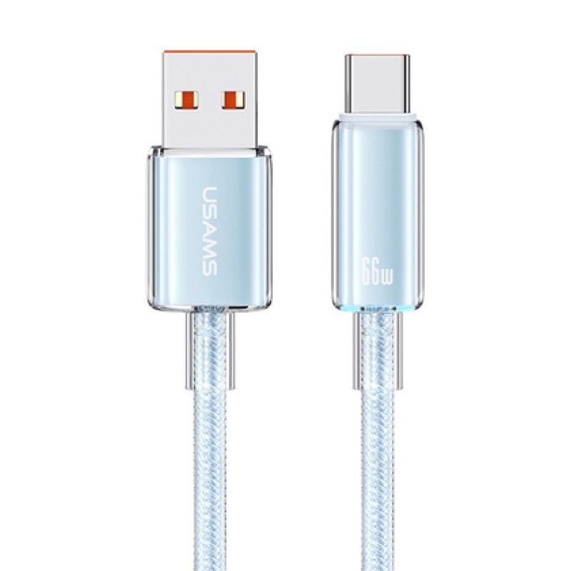 USAMS USAMS καλώδιο USB-C σε USB US-SJ658, 66W, 480Mbps, 1.2m, μπλε