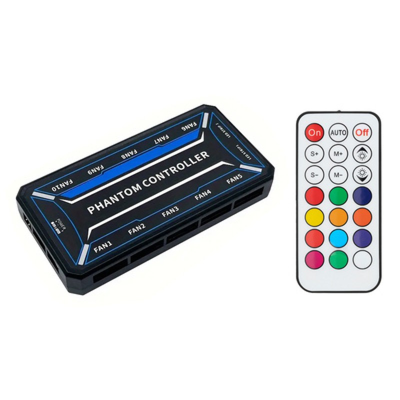 Powertech POWERTECH RGB fan controller PCF01-5C με ασύρματο χειριστήριο, 10 connectors