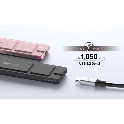 SILICON POWER SILICON POWER εξωτερικός SSD PX10, 512GB, USB 3.2, 1050-1050MB/s, μαύρος