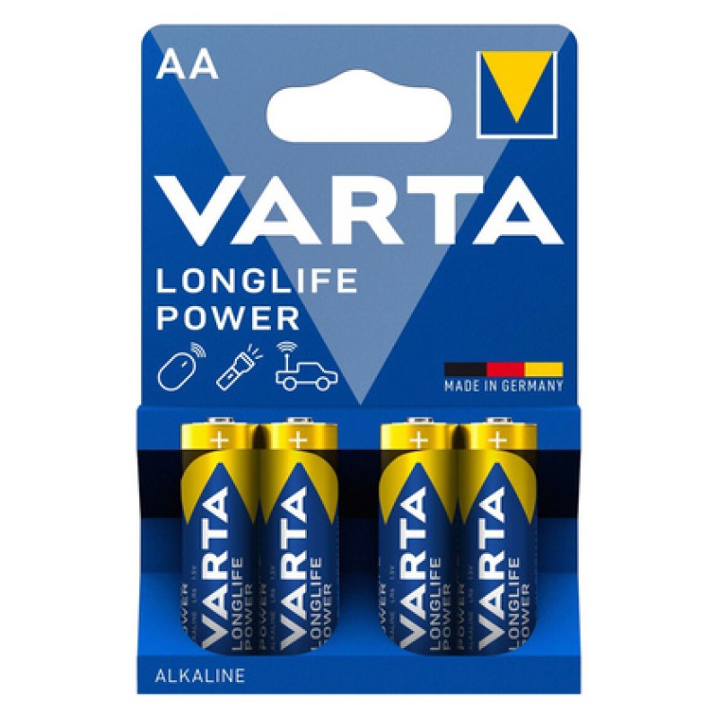 Varta VARTA αλκαλικές μπαταρίες Longlife Power, AA/LR6, 1.5V, 4τμχ
