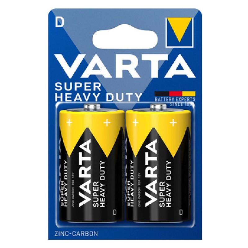 Varta VARTA μπαταρίες Zinc Carbon Super Heavy Duty, D/R20P, 1.5V, 2τμχ
