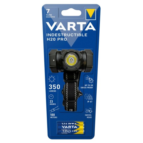 Varta VARTA LED φακός κεφαλής Indestructible H20 Pro, 350lm, IP67, μαύρος