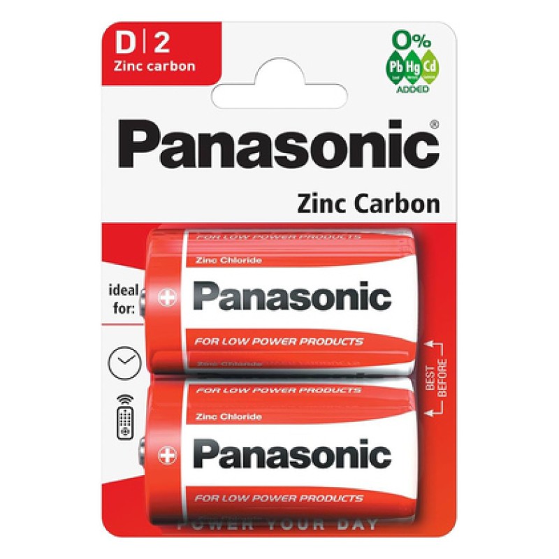 Panasonic PANASONIC μπαταρίες Zinc Carbon, D/R20, 1.5V, 2τμχ