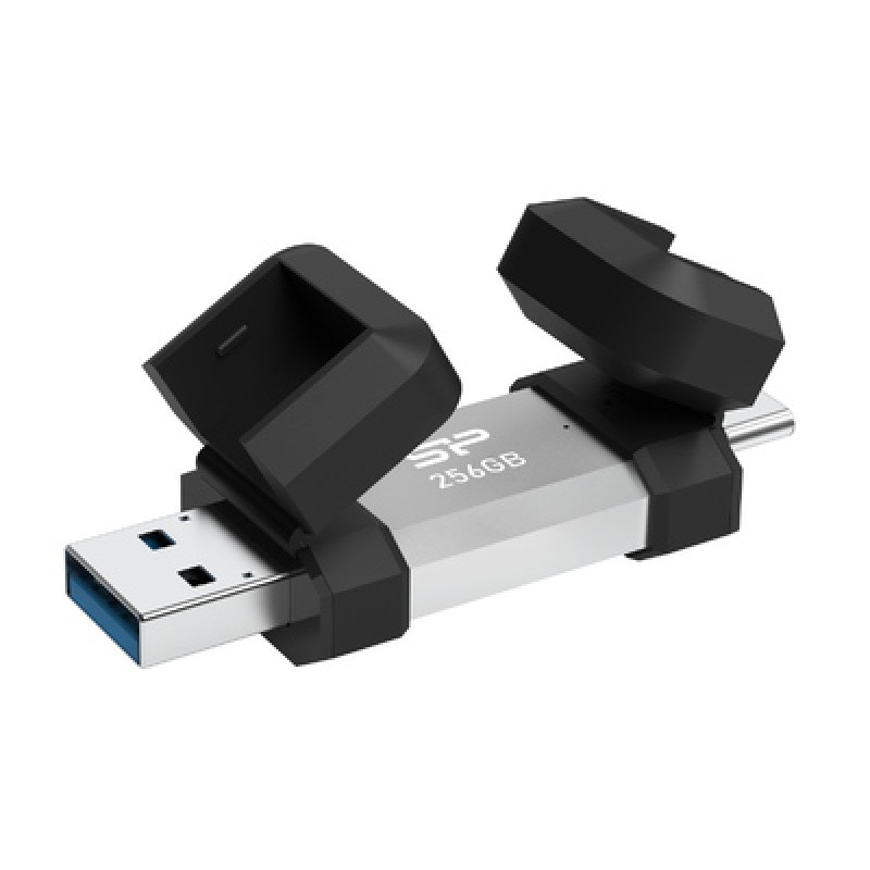 SILICON POWER SILICON POWER USB Flash Drive C51, USB/USB-C, 256GB, 200MBps, ασημί