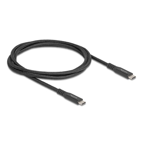 DELOCK DELOCK καλώδιο USB-C 80024, 100W, 20 Gbps, 1m, USB4, E-Marker, μαύρο