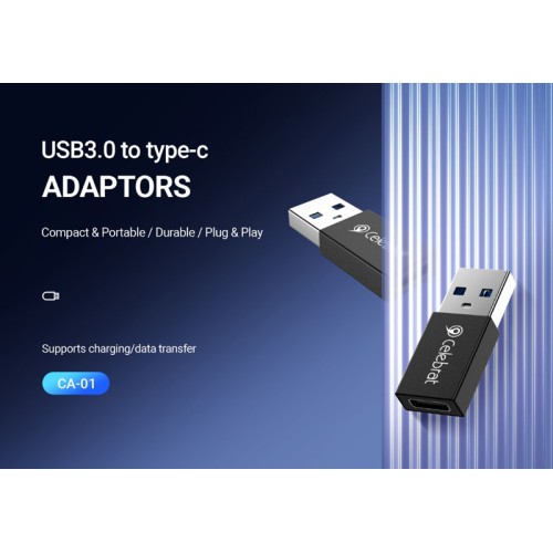 CELEBRAT CELEBRAT αντάπτορας USB 3.0 σε USB-C CA-01, 3A, 5Gbps, μαύρος