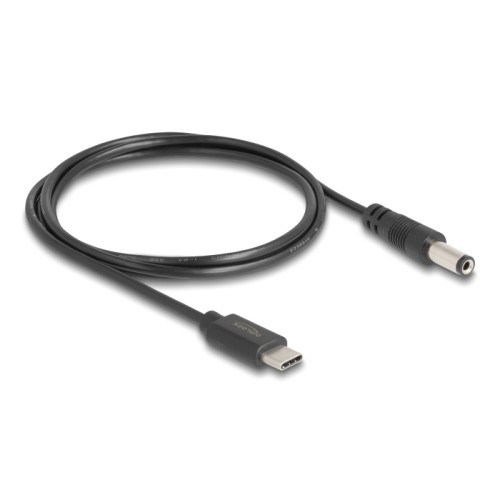 DELOCK DELOCK καλώδιο USB-C σε DC 5.5 x 2.1mm 85397, 1m, μαύρο