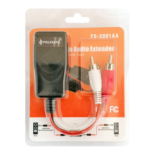 FOLKSAFE FOLKSAFE audio extender FS-2001AA μέσω καλωδίου RJ45, RCA σε RCA, έως 1000m