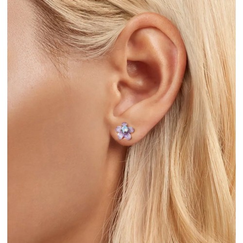 BAMOER BAMOER σκουλαρίκια καρφωτά SCE1733 με οπάλ πέτρα, ασήμι 925, ασημί