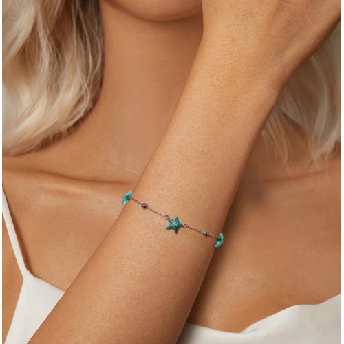 BAMOER BAMOER βραχιόλι SCB276, σχήμα κοχύλι, ασήμι 925, ασημί/βεραμάν