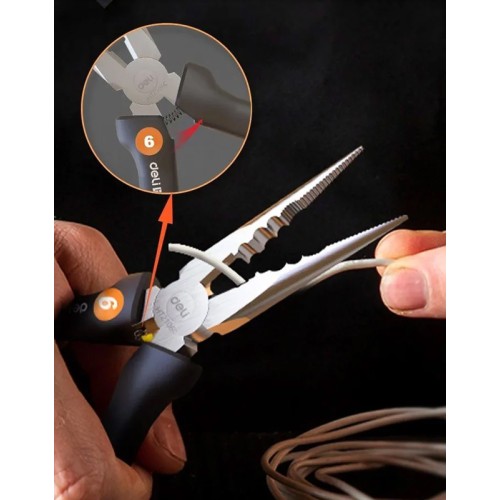 DELI DELI μυτοτσίμπιδο HT2106C με αντιολισθητικές λαβές, 170mm