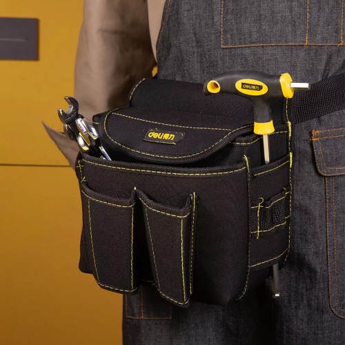 DELI DELI εργαλειοθήκη μέσης DL-P4, υφασμάτινη, 22x14x20cm, μαύρη