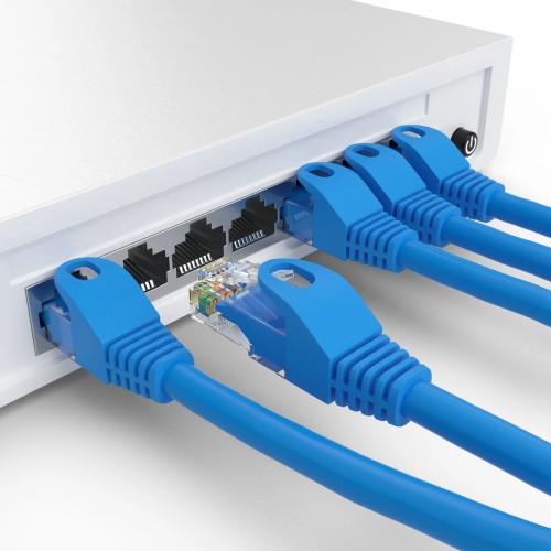 Powertech POWERTECH καλώδιο δικτύου CAB-N390, Cat 6 U/UTP, CCA, 250Hz, 0.50m, μπλε