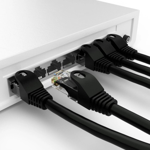 Powertech POWERTECH καλώδιο δικτύου CAB-N401, Cat 6 U/UTP, CCA, 250Hz, 0.25m, μαύρο