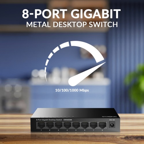 STRONG STRONG switch SW5000M, 8x Gigabit θύρες, 1000Mbps