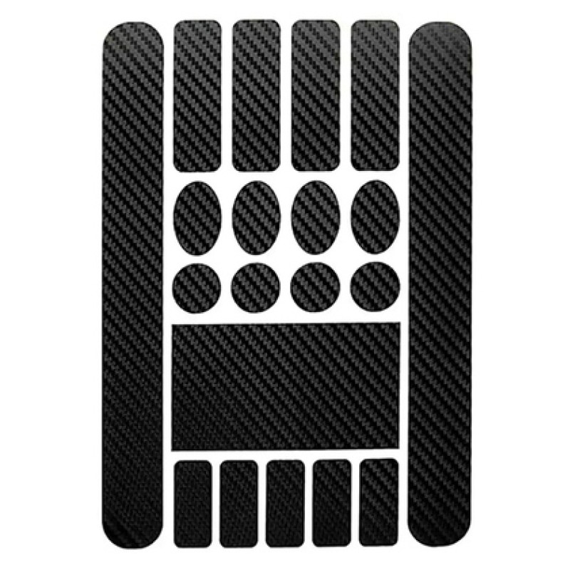 UNBRANDED Προστατευτικά αυτοκόλλητα σκελετού ποδηλάτου RW39, μαύρα, 20τμχ