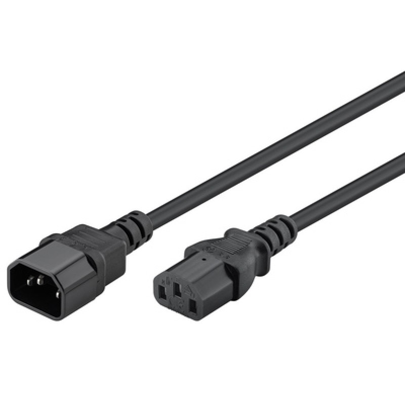 GOOBAY GOOBAY καλώδιο προέκτασης τροφοδοσίας 95124, 0.75mm², 0.5m, μαύρο
