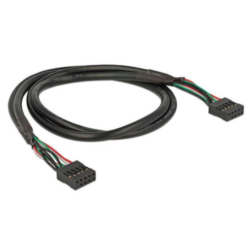 DELOCK DELOCK καλώδιο USB 2.0 10-pin 2.54mm 82437, 480 Mbps, 50cm