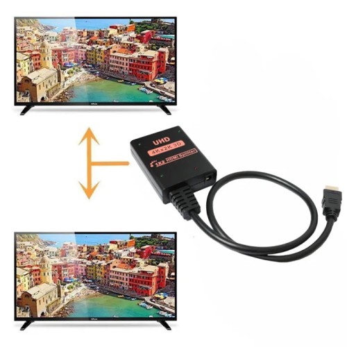 Powertech POWERTECH HDMI splitter CAB-H173, 1-in σε 2-out, 4K/30Hz, HDR/HDCP, μαύρο