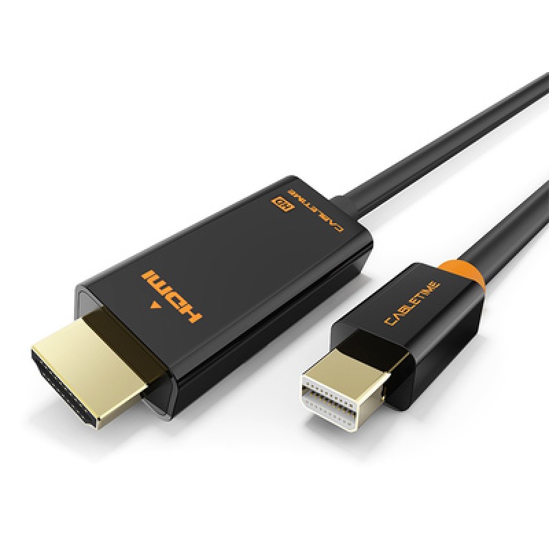 CABLETIME CABLETIME καλώδιο mini DisplayPort σε HDMI CT-AV588-03G, 1080p/60Hz, 1.8m, μαύρο