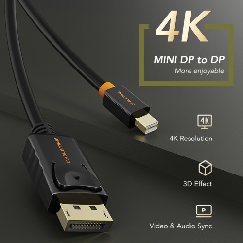 CABLETIME CABLETIME καλώδιο mini DisplayPort σε DisplayPort CT-AV588-02G, 4K/60Hz, 1m, λευκό