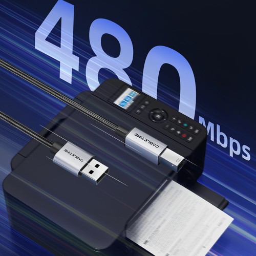 CABLETIME CABLETIME καλώδιο USB σε USB Type B CT-AMBM1, 480Mbps, 3m, μαύρο