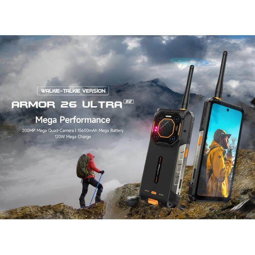 ULEFONE ULEFONE smartphone Armor 26 Ultra Walkie-Talkie, 6.78