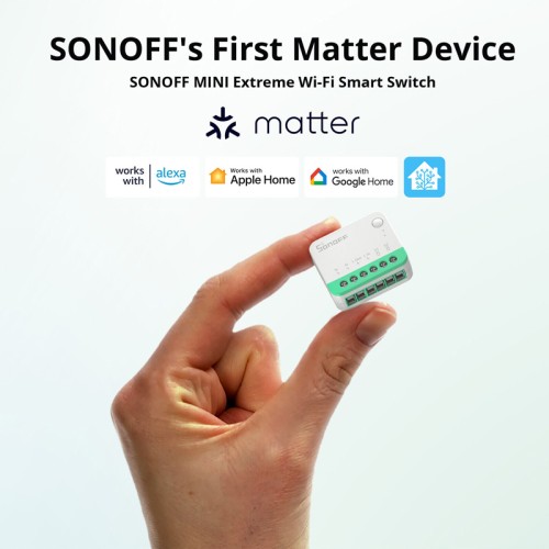 SONOFF SONOFF smart διακόπτης MINIR4M, 2 κανάλια, Wi-Fi, 10A, λευκός