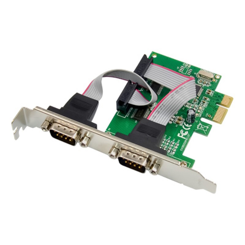 Powertech POWERTECH κάρτα επέκτασης PCIe σε 2x RS232 ST37, 115.2Kbps