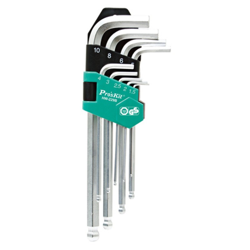 PROSKIT PROSKIT σετ κλειδιά Allen HW-229B σε σχήμα L, 9τμχ