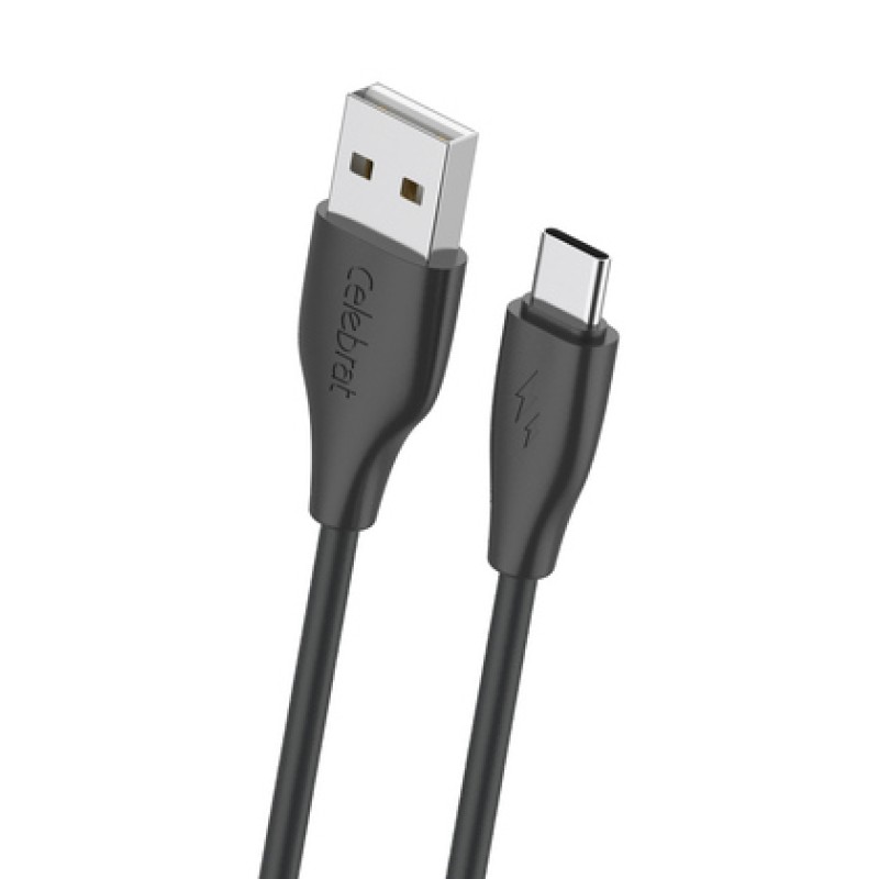 CELEBRAT CELEBRAT καλώδιο USB-C σε USB CB-31A, 3A, 480Mbps, 1m, μαύρο
