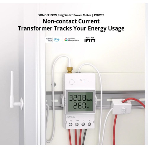 SONOFF SONOFF smart μετρητής κατανάλωσης ρεύματος POWCT, WiFi, 100A