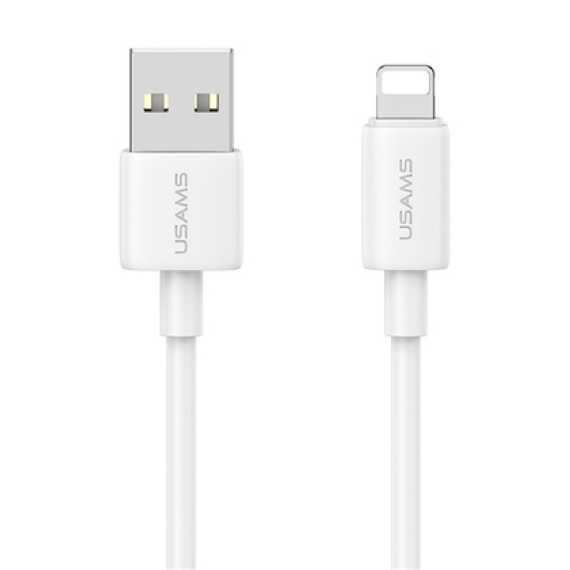 USAMS USAMS καλώδιο Lightning σε USB US-SJ709, 2.4A, 480Mbps, 1m, λευκό