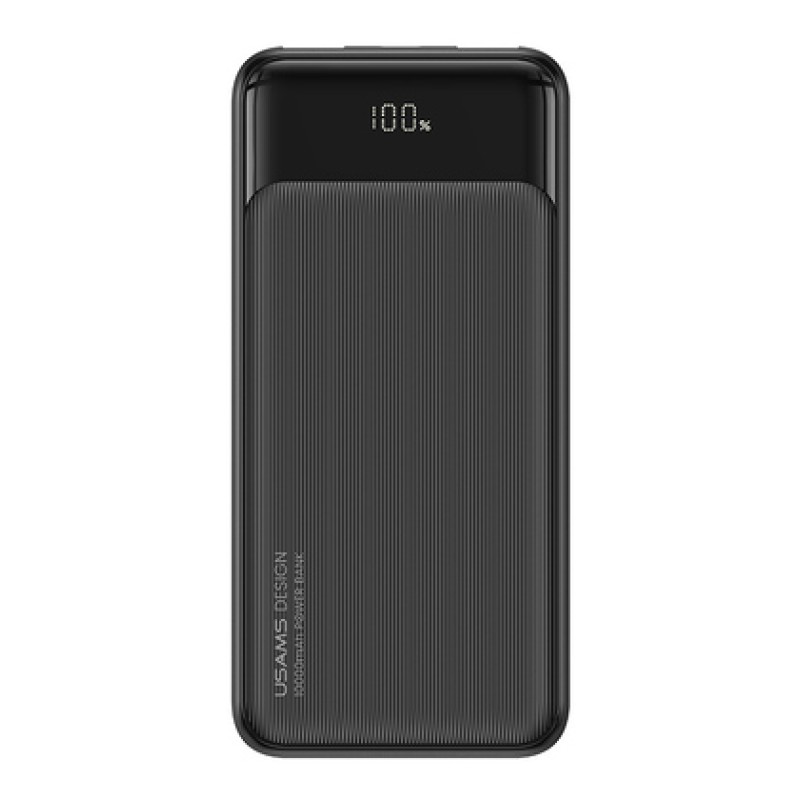 USAMS USAMS power bank US-CD198, 3x θύρες εξόδου, 10000mAh, 10W, μαύρο