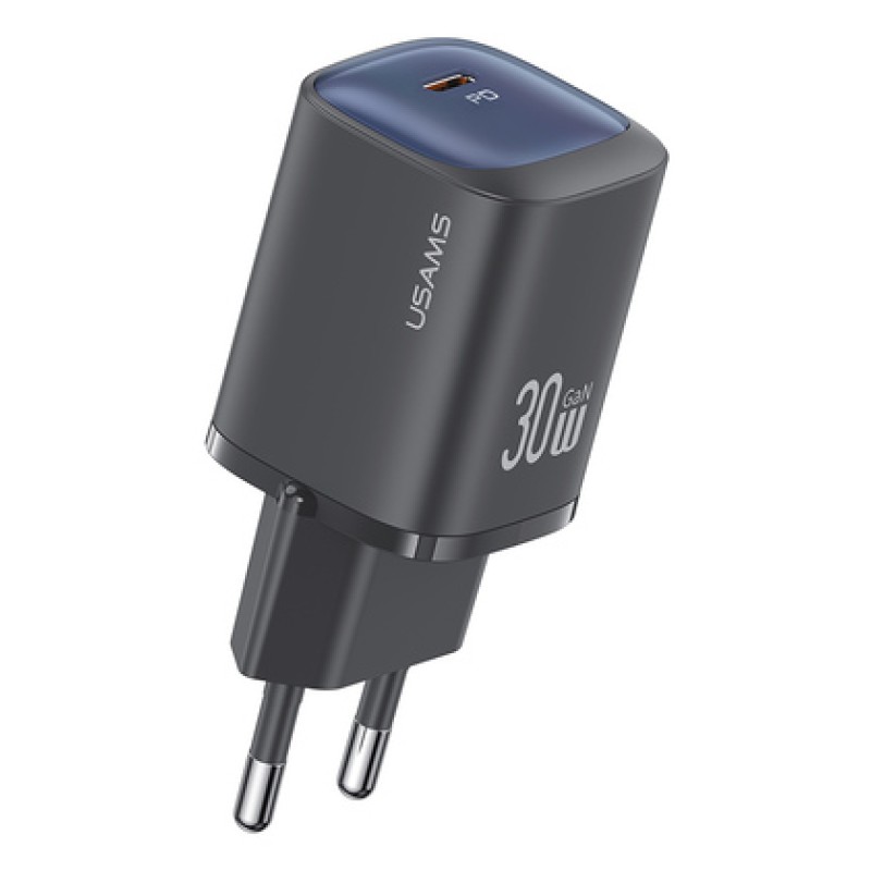 USAMS USAMS φορτιστής τοίχου US-CC251, USB-C, 30W, GaN, μαύρος
