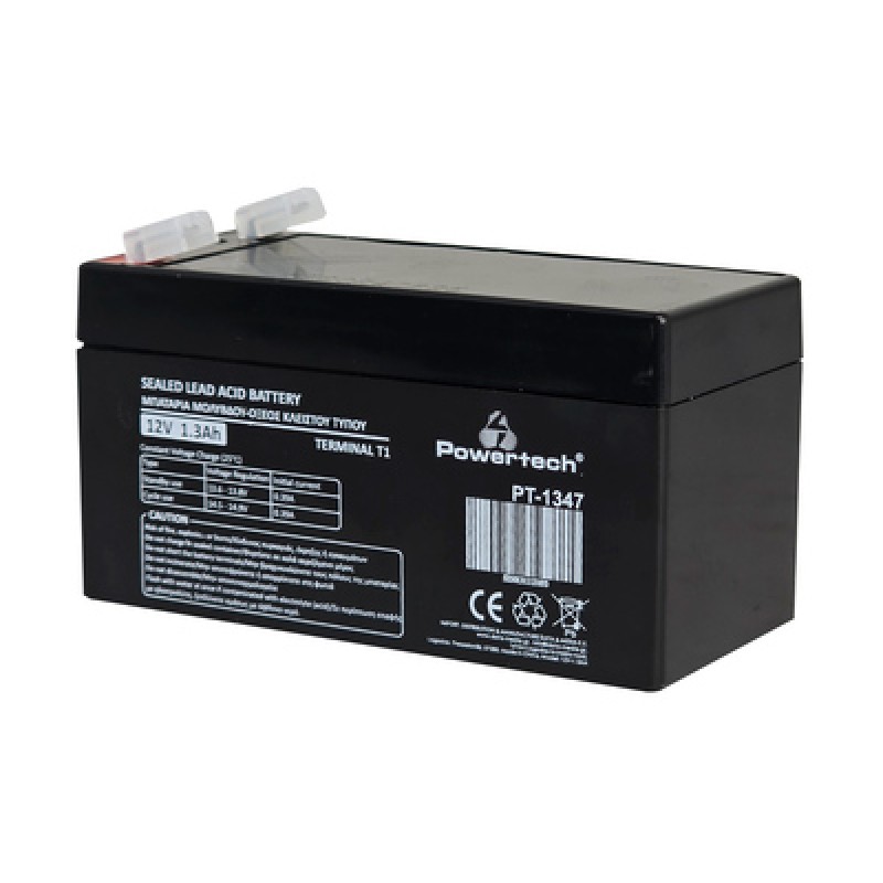 Powertech POWERTECH μπαταρία μολύβδου PT-1347, 12V 1.3Ah, T1