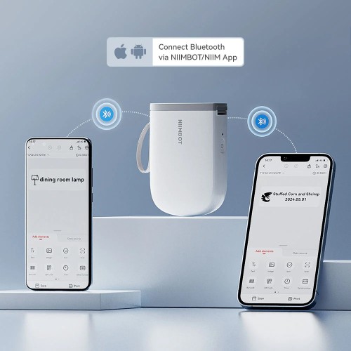 NIIMBOT NIIMBOT smart θερμικός εκτυπωτής ετικετών D11-H, 300dpi, Bluetooth, λευκός