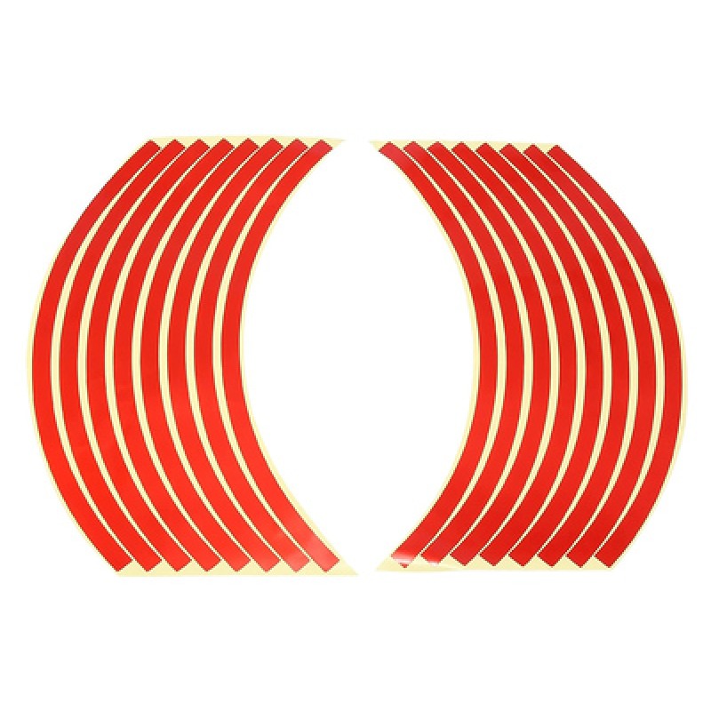 UNBRANDED Ανακλαστικά αυτοκόλλητα ζαντών αυτοκινήτου AG555B, κόκκινο, 16τμχ