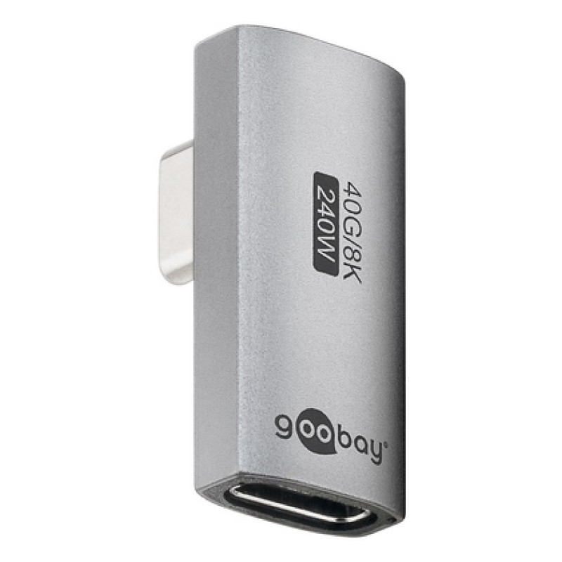 GOOBAY GOOBAY αντάπτορας USB-C 74443, γωνιακός 90°, USB4, 240W, 40Gbps, 8K, γκρι