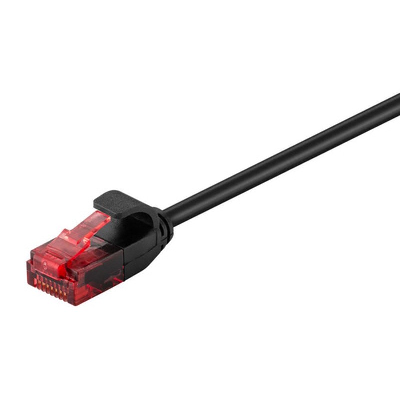 GOOBAY GOOBAY καλώδιο δικτύου 71548, CAT 6 U/UTP, slim, copper, 250MHz, 0.25m, μαύρο