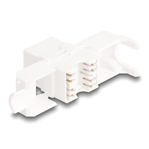 DELOCK DELOCK Keystone module 86051, RJ45 σε LSA, Cat.6A UTP, λευκό, 4τμχ