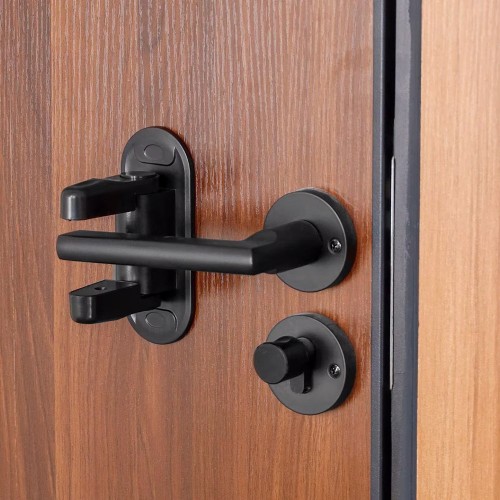 UNBRANDED Ασφάλεια πορτών & ντουλαπιών AG442E, 5x12cm, μαύρη