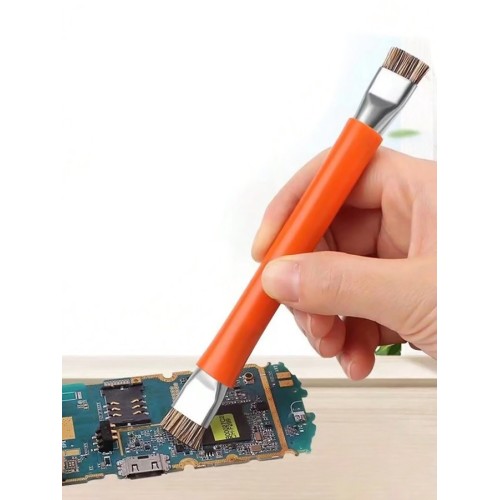 BEST BEST αντιστατική βούρτσα καθαρισμού BST-71-OR με διπλή κεφαλή, πορτοκαλί