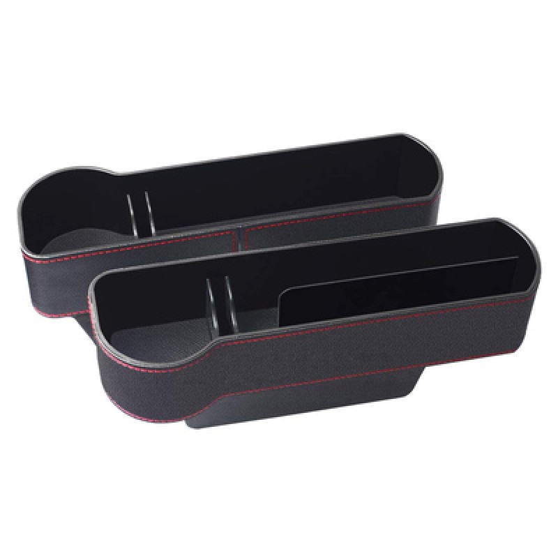 UNBRANDED Σετ θηκών για καθίσματα αυτοκινήτου CAR-0014 με ποτηροθήκη, μαύρο, 2τμχ