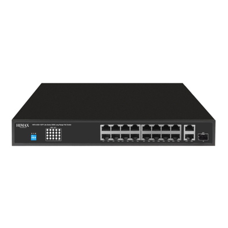 HIMAX HIMAX PoE switch PS11602FE-L, 16x Ethernet PoE/2x Ethernet/2x SFP θύρες, έως 1000Mbps