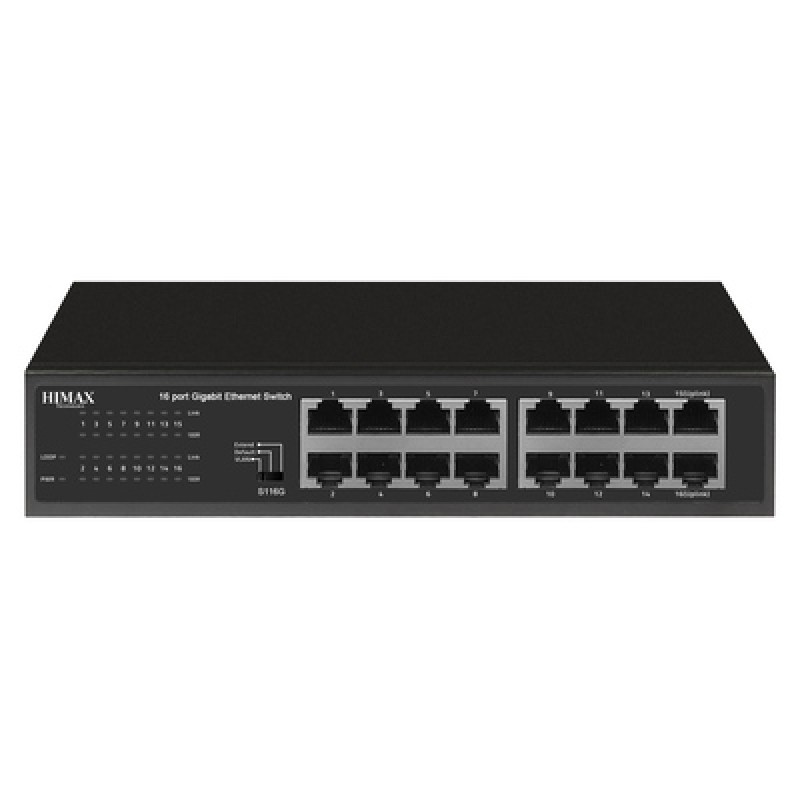 HIMAX HIMAX switch S116G, 16x Ethernet θύρες, έως 1000Mbps