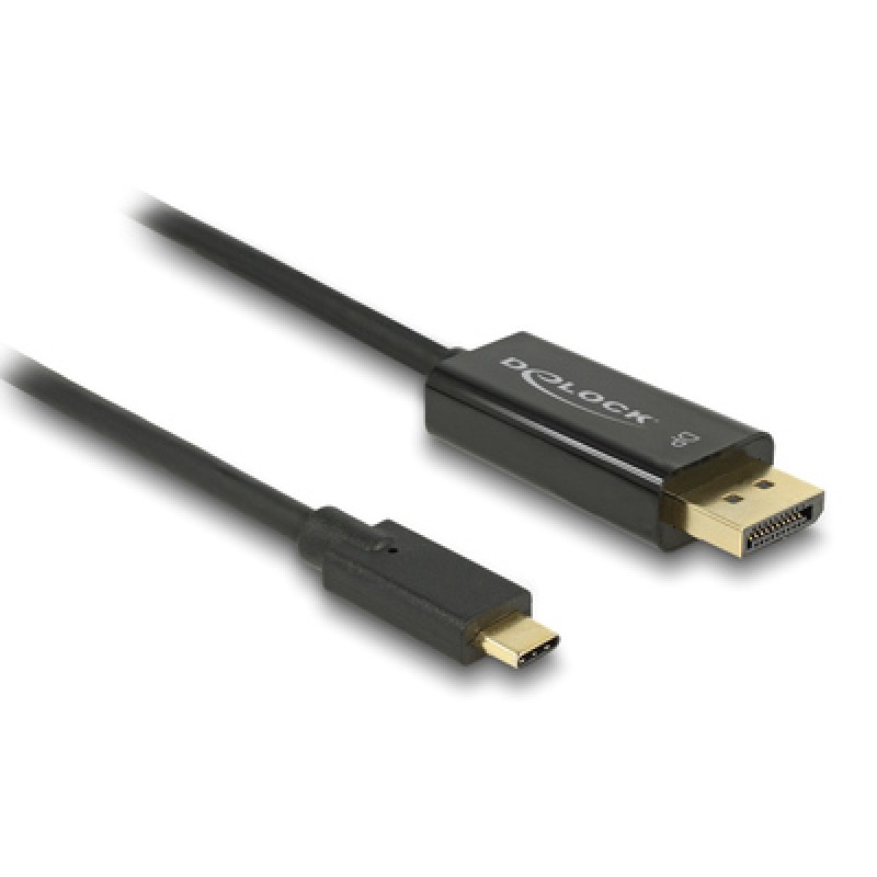 DELOCK DELOCK καλώδιο USB-C σε DisplayPort 85257, DP Alt Mode, 4K/60Hz, 3m, μαύρο