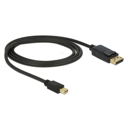DELOCK DELOCK καλώδιο mini DisplayPort σε DisplayPort 82698, 4K/60Hz, 21.6 Gbps, 1m, μαύρο